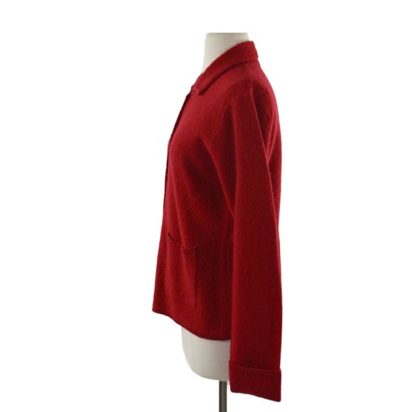 Tian Collection Red Wool Cardigan - Picture 6 of 10